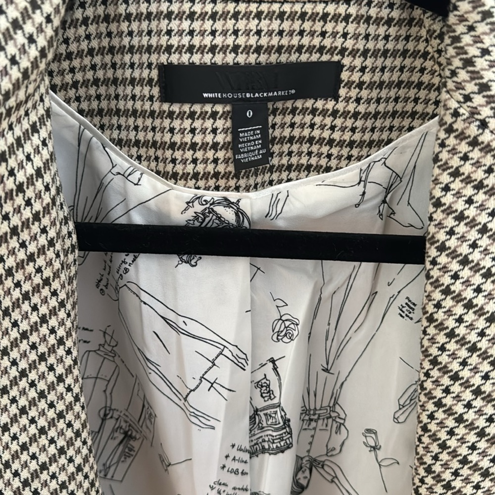 White House Black Market Houndstooth Blazer - Picture 3 of 4